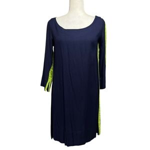 🆕 GRETCHEN SCOTT Designs 100% Viscose Colorblock 3/4 Sleeve Dress